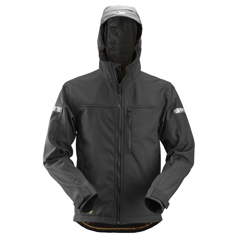 Chaqueta Softshell con capucha AllRoundWork Negra talla XS