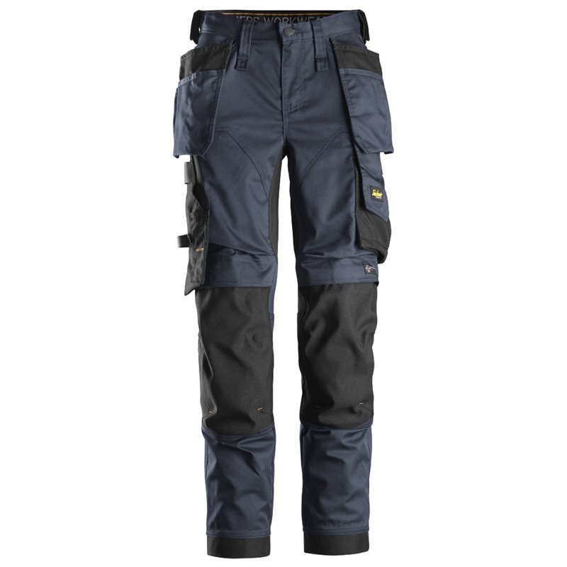 6247 Pantalones largos de trabajo elasticos mujer blosillos flotantes AllroundWork color azul marino/ negro talla 176