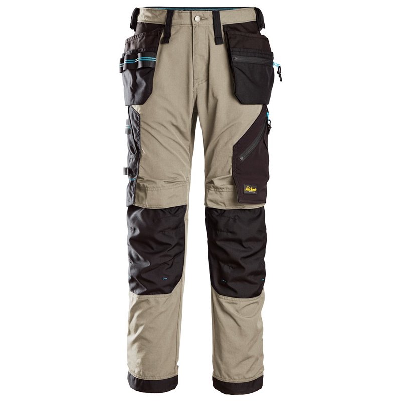 6210 Pantalones largos de trabajo con bolsillos flotantes LiteWork 37.5® beige-negro talla 46