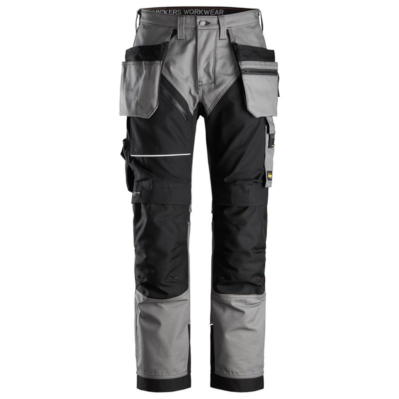 6214 Pantalones largos de trabajo con bolsillos flotantes Canvas+ RuffWork gris-negro talla 150