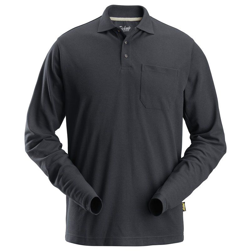 2608 Camisa de manga larga piqué gris acero talla S