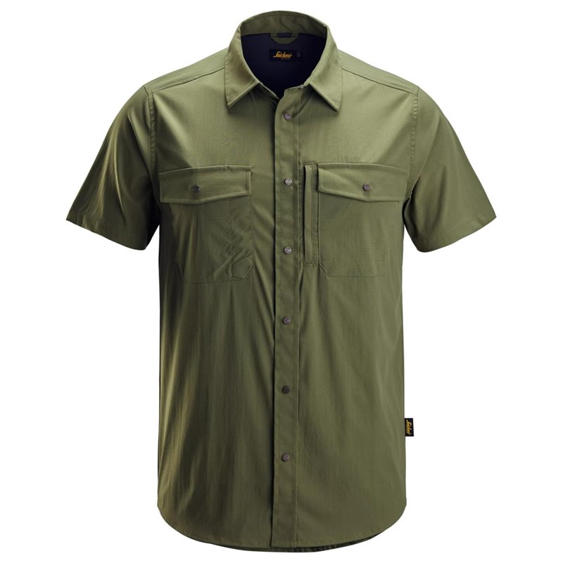 Camisa manga corta LiteWork 8520 verde caqui M