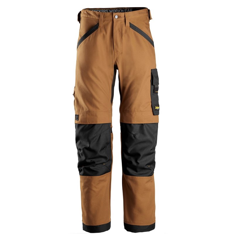 Pantalón largo elástico AllroundWork Canvas+ 6324 marrón T.154
