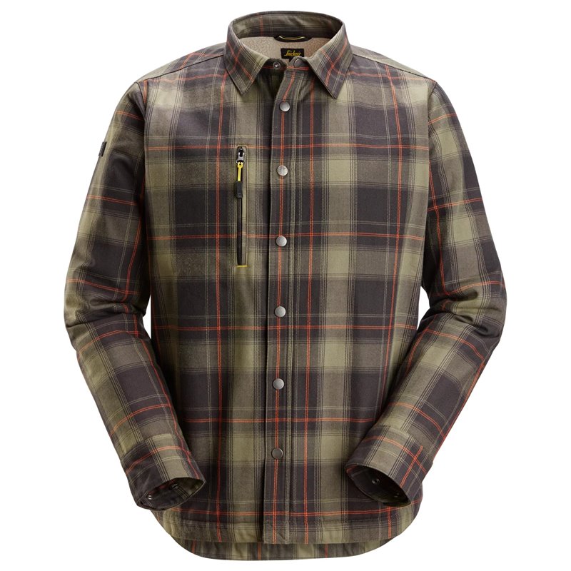 8522 Camisa aislante AllroundWork verde caqui-negro talla M