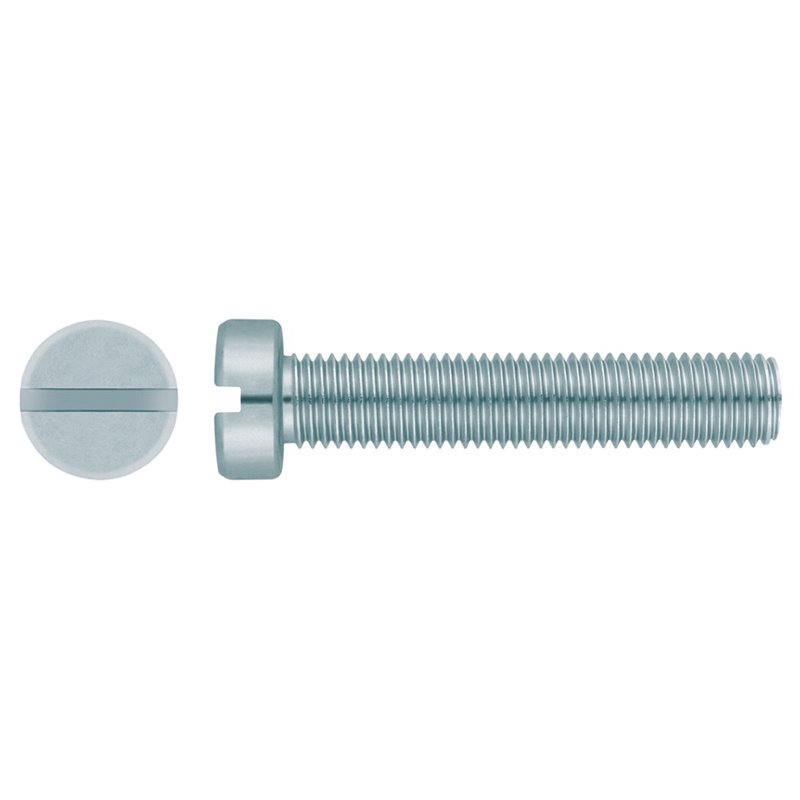 DIN-84 [CP] Tornillo ranurado, cabeza cilíndrica, 4.8. Zincado