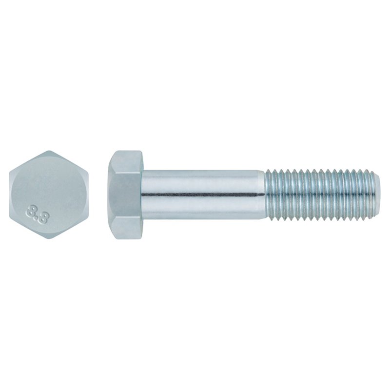 DIN-931 [CP] Tornillo rosca métrica con cabeza hexagonal 8.8. Rosca media. Zincado