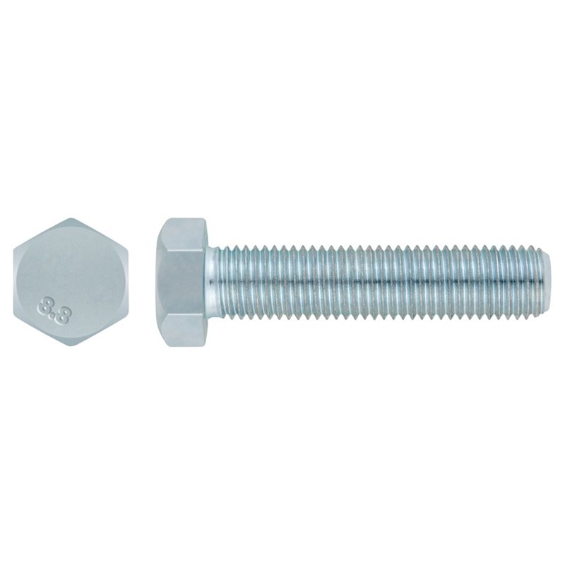 DIN-933 [CP] Tornillo rosca métrica con cabeza hexagonal 8.8. Rosca completa. Zincado