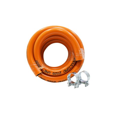 Kit regulador para camping + tubo 1,5 m + 2 abrazaderas
