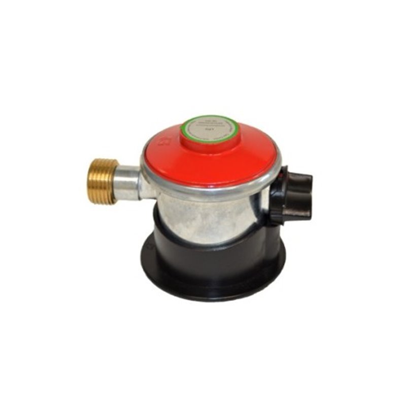 Regulador con mando rojo para botella de propano