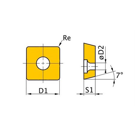 .PLAQUITA PARA 24/36, ISO SCMTO9T304, 5 UN 3441280