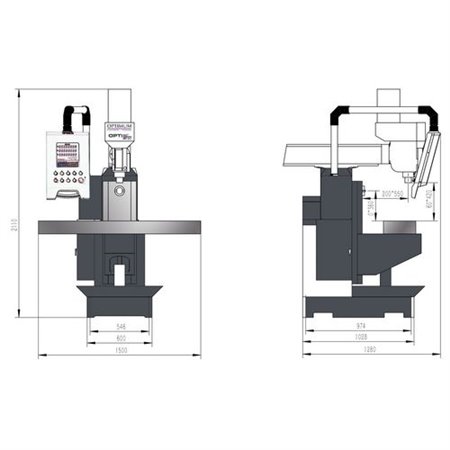 Fresadora de utillaje MT 60 FRESADORA OPTI MUM MT 60, 400 V