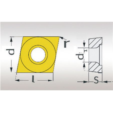 Placa Giratoria HM  C/80  CCMT060204 - 5 unidades