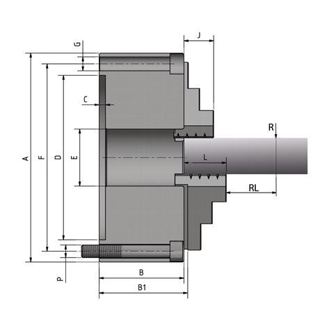 PLATO DE 4 GARRAS BISON Ø 160 mm DIN 6350 PLATO DE 4 GARRAS BISON Ø 160 mm DIN 6350 A2-4