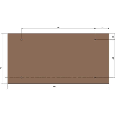 Plataforma de madera 1250 x 800 mm - HT 300 S