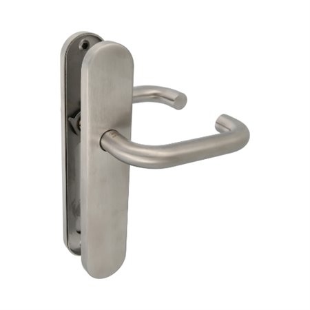 AMIG 15923  Manilla con placa 3PX  230 x 45 mm  Acero inoxidable 18/8  Mate