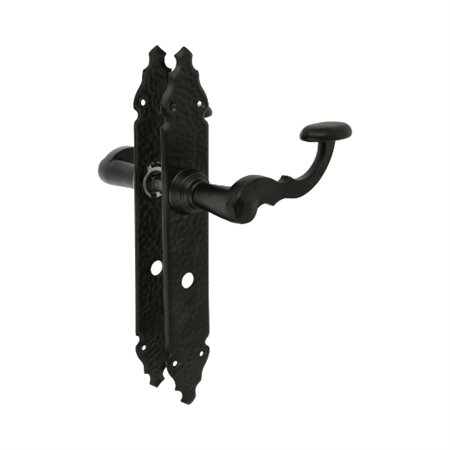 AMIG 17434  Manilla con placa 100PW  280 x 44 mm  Placa de acero, Tirador de zamak  Negro