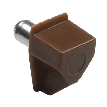 AMIG 17794  Soporte plástico para baldas 161  Ø5 x 18 x 10 mm  Plástico  Marrón