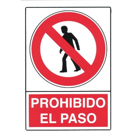 AMIG 18085  Señal prohibición 10020  300 x 210 mm  Polietileno