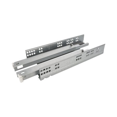 AMIG 23500  Guía para cajón con cierre suave 42  350 mm  Acero  Zincado