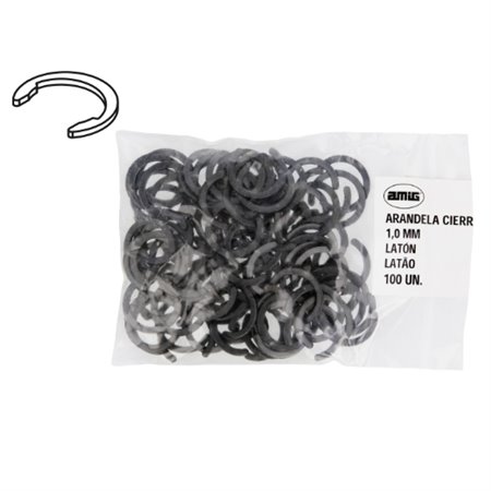 AMIG 23707  Arandela de cierre 1  1,0 mm  Latón