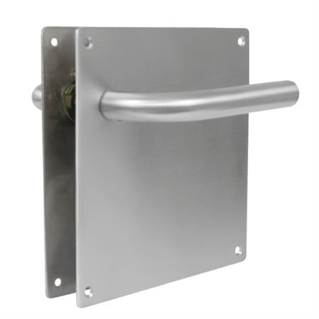 AMIG 24038  Manilla con placa 4C AMHYG  180 x 180 mm  Acero inoxidable 18/8  Mate