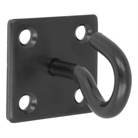 AMIG 24859  Placa con gancho fijo 510  50 x 50 x 5 mm  Acero  Negro