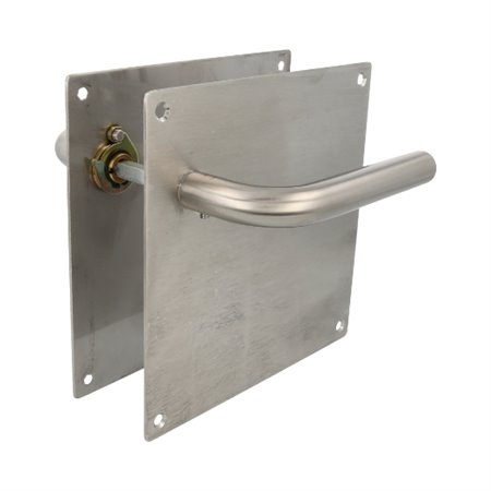 AMIG 5229  Manilla con placa 4C  180 x 180 mm  Acero inoxidable 18/8  Mate