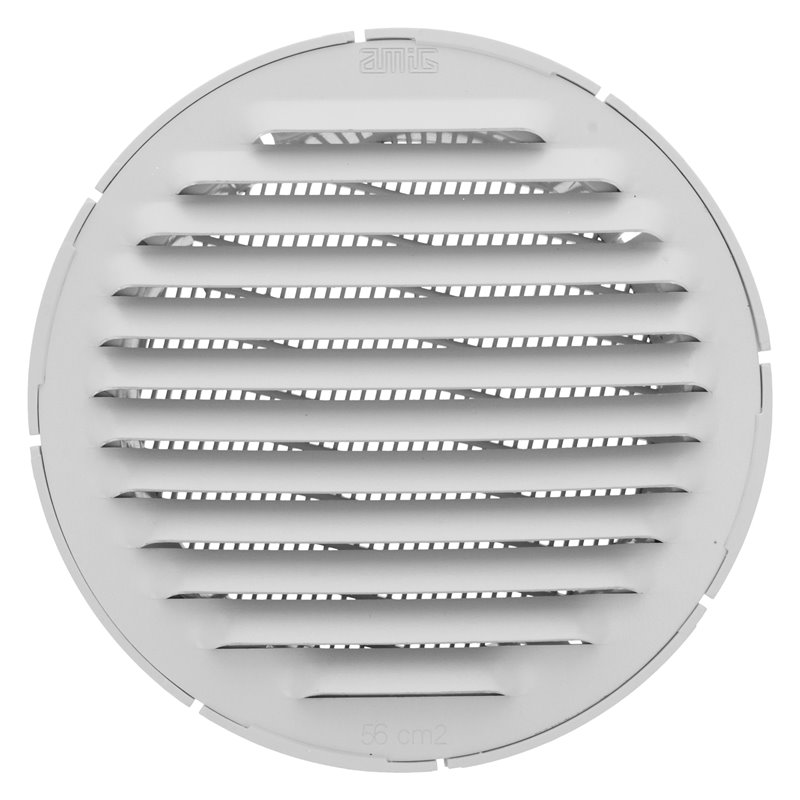 Rejilla AMIG Mod. 11 Blanco Ø120 mm Paso del aire: 56 cm² - Pack 5 uds