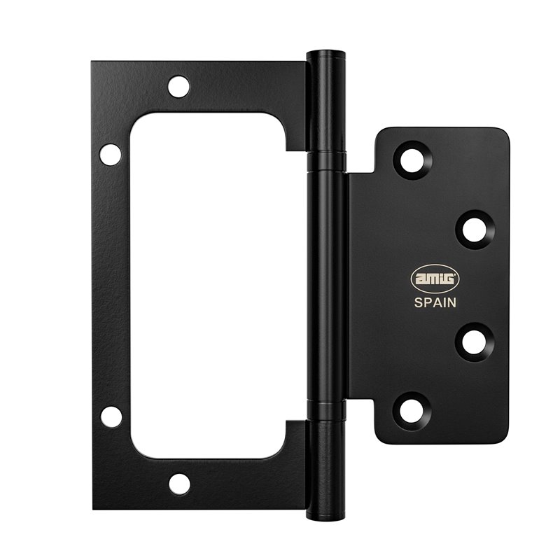 Bisagra AMIG Mod. BG1 Negro mate 4'' x 3.5'' (100 x 90 x 2.5 mm) Para puertas y ventanas de 45 mm de ancho