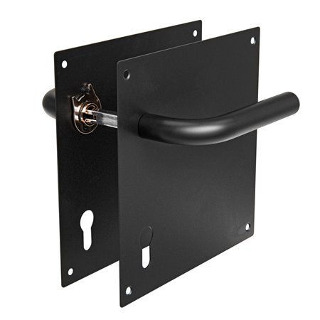 Manilla con placa AMIG Mod. 4CB85 Negro 180 x 180 mm Bocallave a 85 mm
