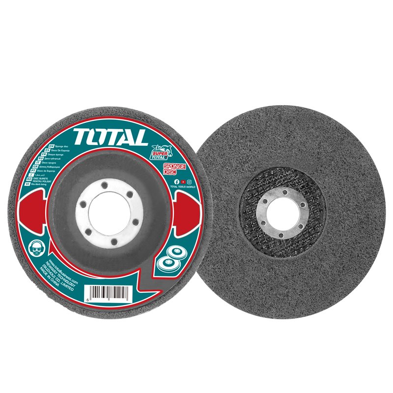 Disco de pulido esponja TOTAL TAC661151 Ø115 mm - Pack 10 uds