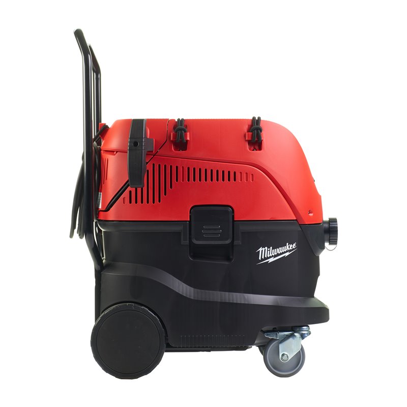 Aspirador de polvo de 42l, clase M, 1.200W, líquidos y sólidos, 250mbar de succión, sistema de limpieza de filtro, diámetro de l