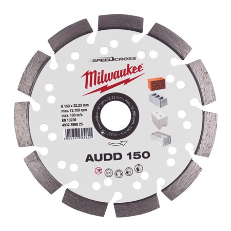 Disco diamante SPEEDCROSS Mat.Abrasivos - AUDD 150mm MILWAUKEE Ref.4932399825