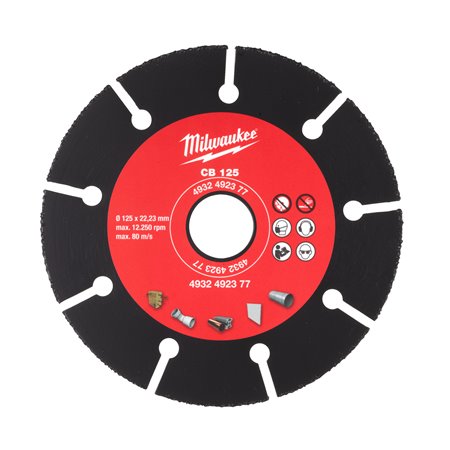 Disco de CARBURO 125mm MILWAUKEE Ref.4932492377