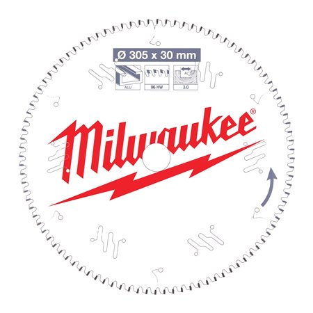 Disco MS Alu 305x30x3,0x96 TCG neg. MILWAUKEE Ref.4932471323