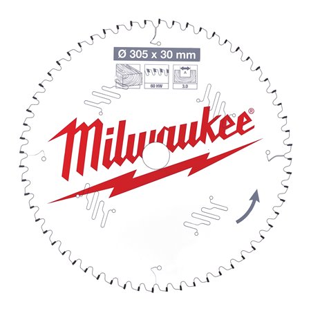 Disco MS W 305x30x3,0x60 ATB neg. MILWAUKEE Ref.4932471321