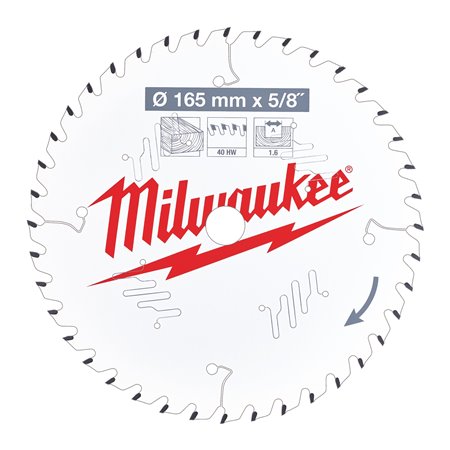 Disco P W 165x15.87x1.6x40 ATB MILWAUKEE Ref.4932471312