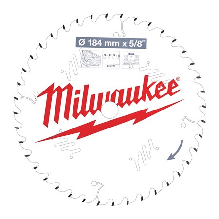 Disco P W 184x5/8x2,1x40 ATB MILWAUKEE Ref.4932471379