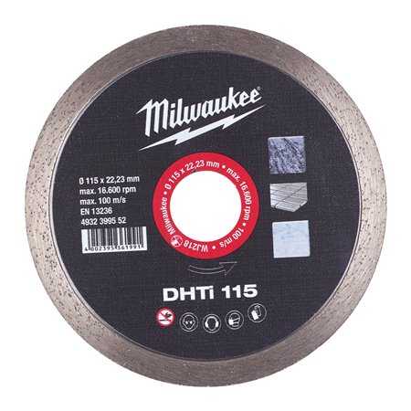 Disco diamante CONTINUO - DHTi 115mm MILWAUKEE Ref.4932399552