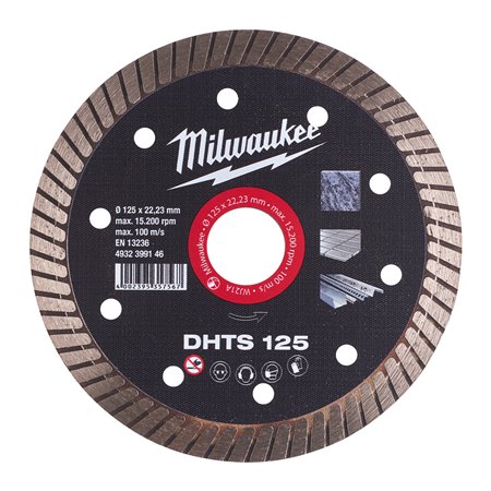 Disco diamante TURBO Extrafino - DHTS 125mm 1,2mm MILWAUKEE Ref.4932399146