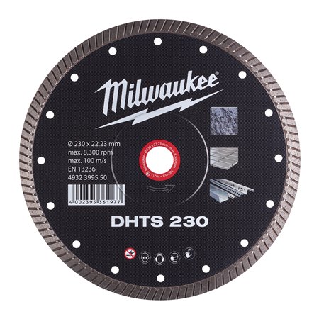Disco diamante TURBO Extrafino - DHTS 230mm 1,9mm MILWAUKEE Ref.4932399550