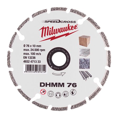 Disco de diamante multimaterial de 76mm MILWAUKEE Ref.4932471333