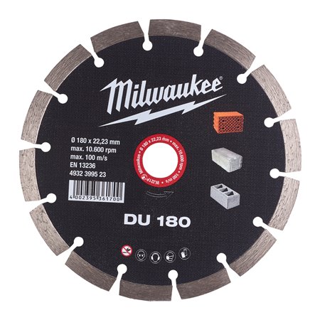 Disco diamante GENERAL OBRA - DU 180mm MILWAUKEE Ref.4932399523