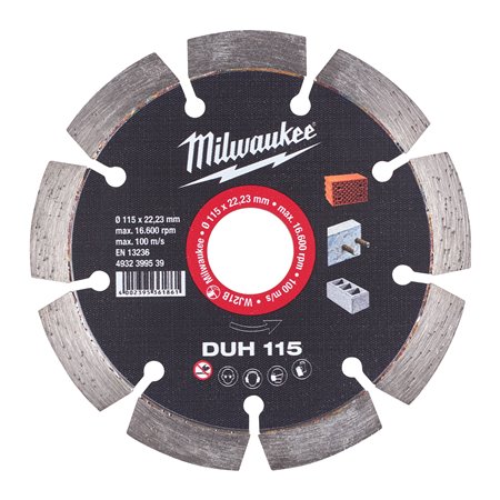 Disco diamante MAT.DUROS - DUH 115mm MILWAUKEE Ref.4932399539