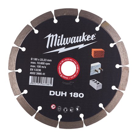 Disco diamante MAT.DUROS - DUH 180mm MILWAUKEE Ref.4932399541