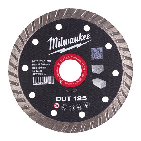 Disco diamante TURBO - DUT 125mm MILWAUKEE Ref.4932399527