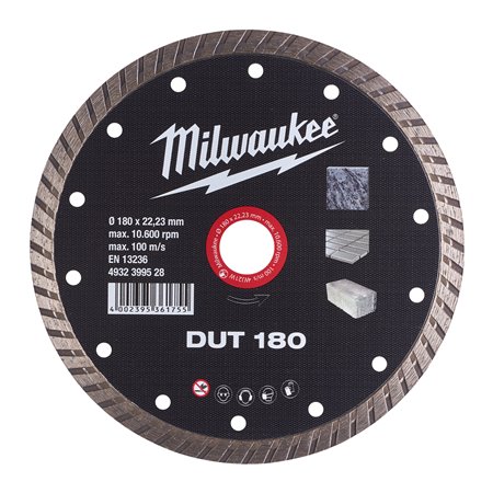 Disco diamante TURBO - DUT 180mm MILWAUKEE Ref.4932399528