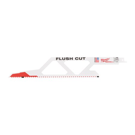 Hoja Sable FLUSH CUT 300mm 5Tpi, para corte al ras Madera con y sin clavos MILWAUKEE Ref.48001600