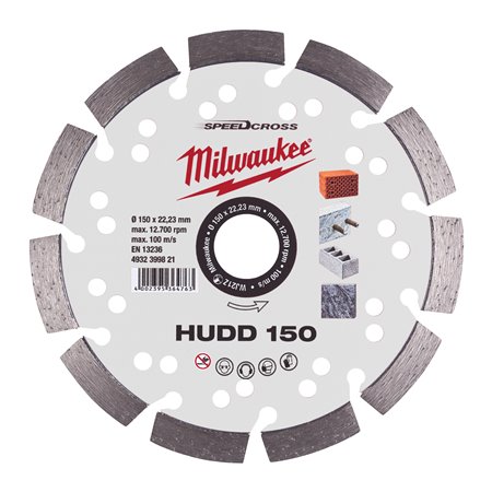 Disco diamante SPEEDCROSS Mat.Duros - HUDD 150mm MILWAUKEE Ref.4932399821