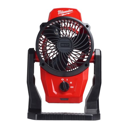 Ventilador M12™, 3 modos de velocidad - 680/450/300m3/h, rotación del cabezal 360°, 3 modos de sujeción: imán, pinza y agujero i